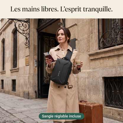 Sac porté en voyage, mains libres