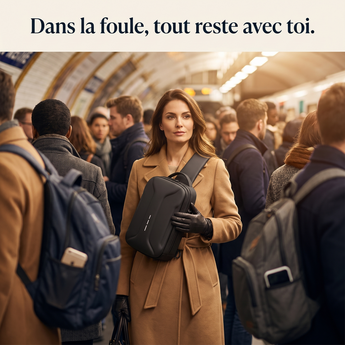 Dans la foule, tout reste avec toi : sac antivol à cadenas à code dans le métro